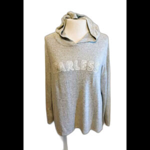 Xersion Heather Grey Fearless Soft Long Sleeve Hoodie (Size XL)